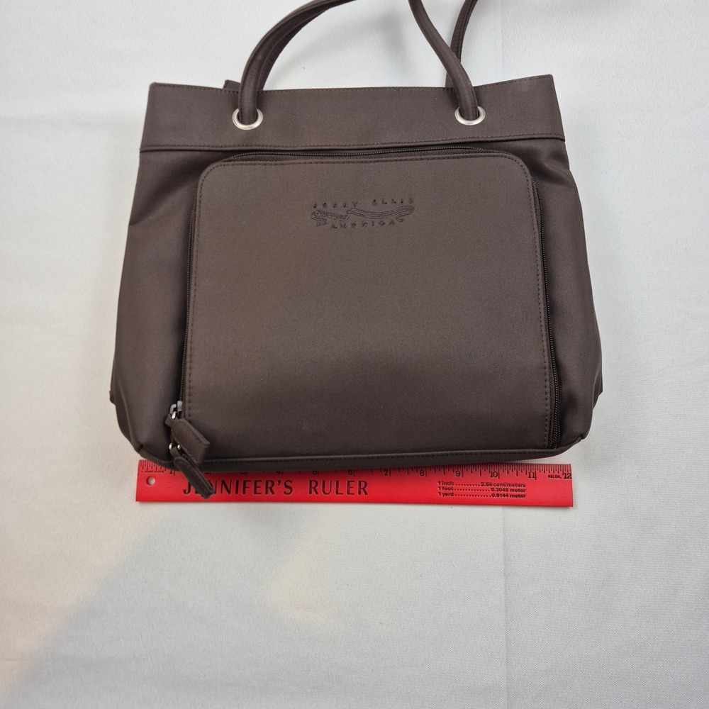 Perry Ellis America Brown Nylon Shoulder Bag Purse Style 2.3670.BN.PM.S NWOT - Picture 9 of 10